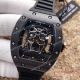 2017 Replica Richard Mille RM 052 Watch Black plated Skull rubber Band  (2)_th.jpg